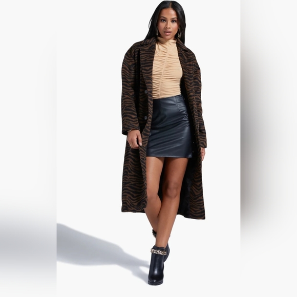 NEW Zebra Cocoon Coat size M - Picture 5 of 9